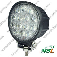 Luz de trabajo LED para equipos pesados ​​2016, luz de trabajo redonda de 42W para piezas de automóvil 12V LED para tractor